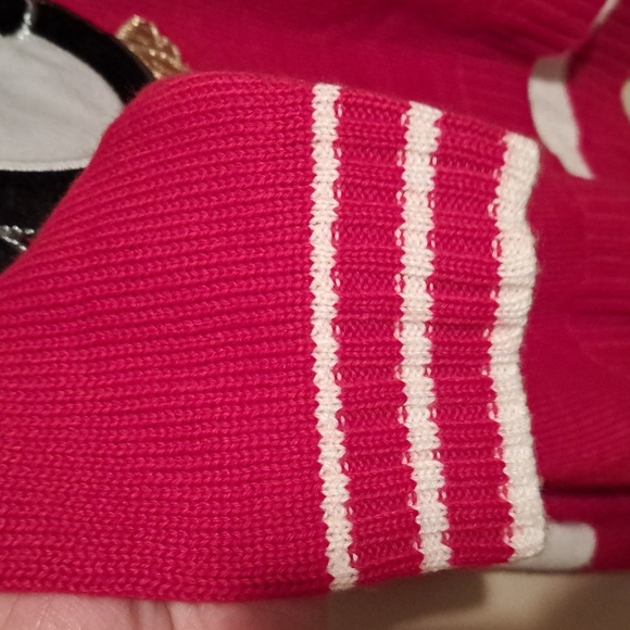 NWOT. Red And White Crew Neck Christmas Sweater with Playful Penguin Design. 3X. - Picture 5 of 9